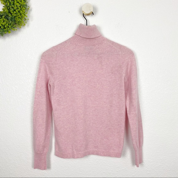 J. Crew Soft Pink 100% Cashmere Turtleneck S - Picture 5 of 10